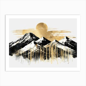 Gold Mountains 2 Art Print