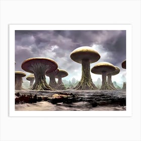 Mushroom Forest Art Print