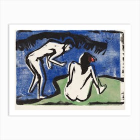 Bathing Couple, Ernst Ludwig Kirchner Art Print