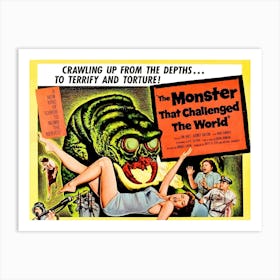 Monster That Challenged The World, Horror Movie Poster Art Print