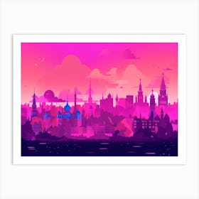 Moscow Skyline  Art Print