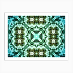 Modern Abstraction Watercolor Green Decor 1 Art Print