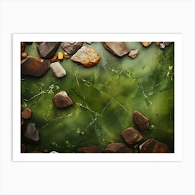 Rocks And Water Background Art Print