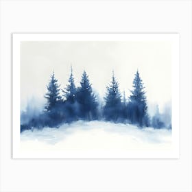 Minimal Winter Scene 12 Art Print