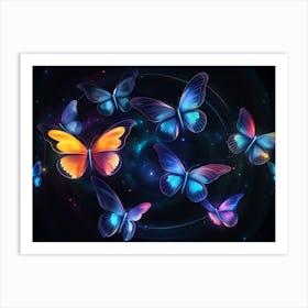 Butterfly Hd Wallpaper 1 Art Print