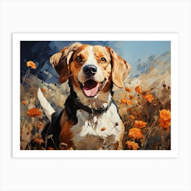 Beagle In The Field 1 Art Print