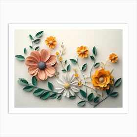 Paper Flowers 73 Art Print