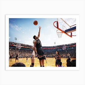 Ball Basketball Game Court People Championship Basketball Court Basket Player Sport Play (8) Art Print