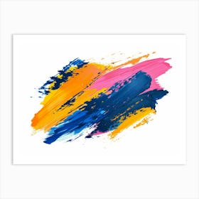 Abstract Paint Strokes Art Print