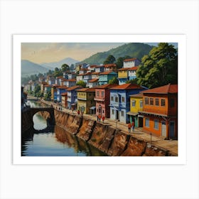 Houses On The River Art Print