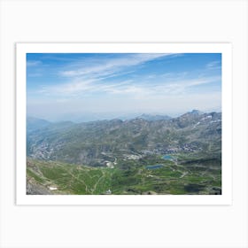 The village of Val Thorens in France - french alps mountains at high altitude - summer travel photography by Christa Stroo Photography Art Print