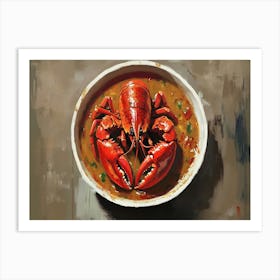 Lobster In Soup Art Print