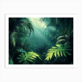 3d Tropical Forest Wild Jungle Art Print