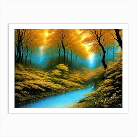 River In The Forest 4 Art Print