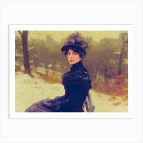 Lady In Winter Art Print