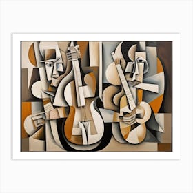Cubism Musical Instruments Art Print