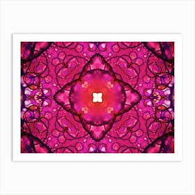 Pink Abstract Star Flower Art Print