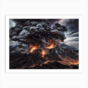 Volcano Eruption Art Print