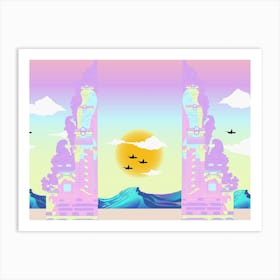 Bali temple Vector art Art Print