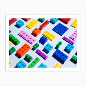 Lego Blue Art Print