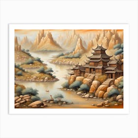 Chinese Village Art Print