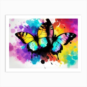 Colorful Butterflies 158 Art Print