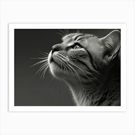 Black And White Cat 1 Art Print