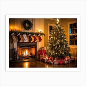 Christmas In The Living Room 65 Art Print