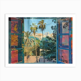 Tel Aviv From The Window View Painting 4 Art Print