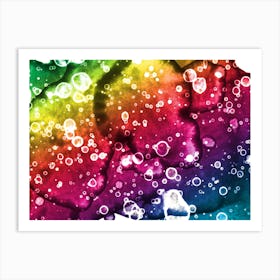 Watercolor Abstraction All Colors Of The Rainbow 1 Art Print