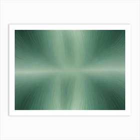 Abstract Design Featuring Flowing, Green Lines And A Gradient From Dark To Light Art Print