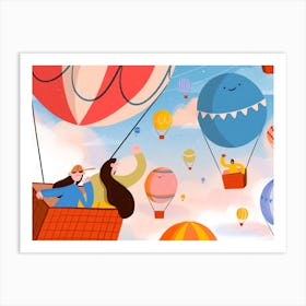 Air Balloon Dreams Art Print
