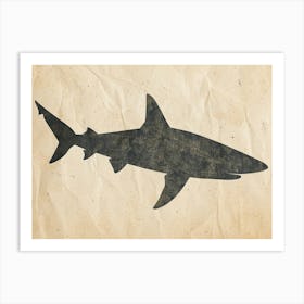 Cookiecutter Shark Silhouette 3 Art Print