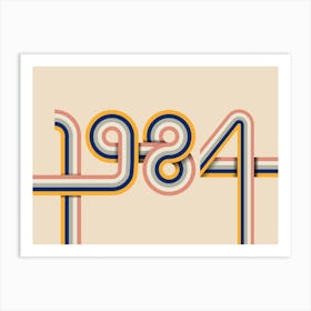 1984 Retro Typography Art Print