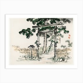 Shrine Gate, Kōno Bairei Art Print