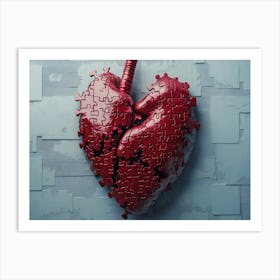 Heart Human in Pieces Love Art Print