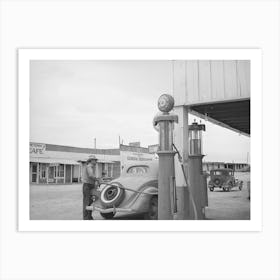 The Gasoline Pumps At Pie Town, New Mexico By Russell Lee Art Print