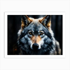 Grey Wolf Art Print