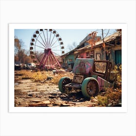 Abandoned Amusement Park Art Print