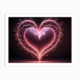 Pink Heart Art Print