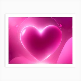 A Glowing Pink Heart Vibrant Horizontal Composition 21 Art Print