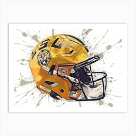 Lsu Tigers NCAA Helmet Poster 1 Art Print