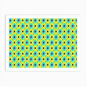 Pattern Tiles Square Design Modern Art Print