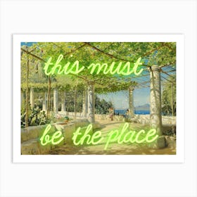 This must be the place - Vintage altered art - Trendy wall decor Art Print