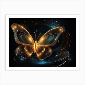 Golden Butterfly 22 Art Print