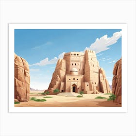 Islamic Structure In The Desert 1 Art Print