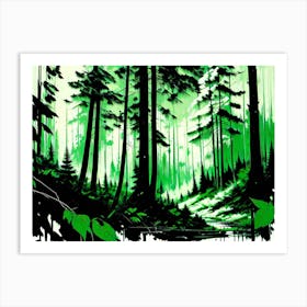 Forest Painting, Forest Painting, Forest Painting Art Print