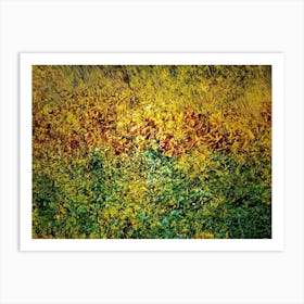Abstract Painting, Oil On Canvas, Yellow Color Art Print