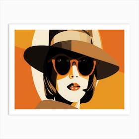 Woman In A Hat 6 Art Print