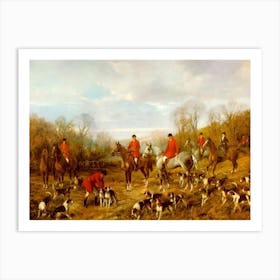 Hounds In The Field Art Print